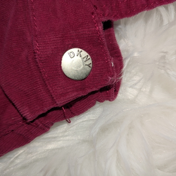 DKNY Girls Red Corduroy Skirt Overalls Casual Style EUC Size 6 - Picture 3 of 9